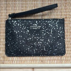 Coach Black Glitter Wristlet